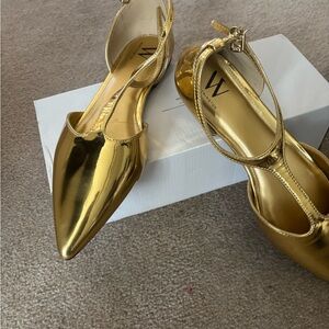 Worthington Gold Pointed Flats